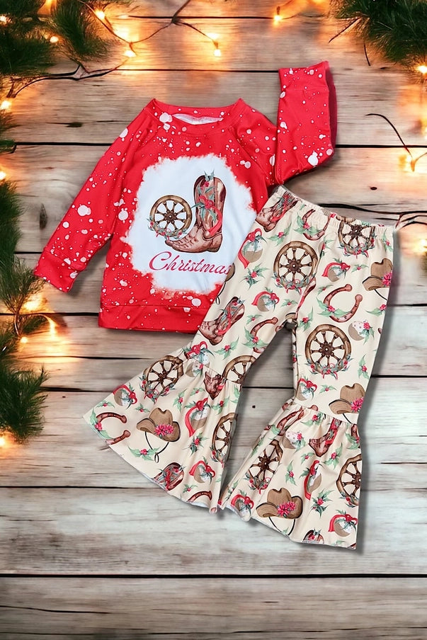 Ranch-Ready Cowgirl Christmas Cozy Pants Set image 1