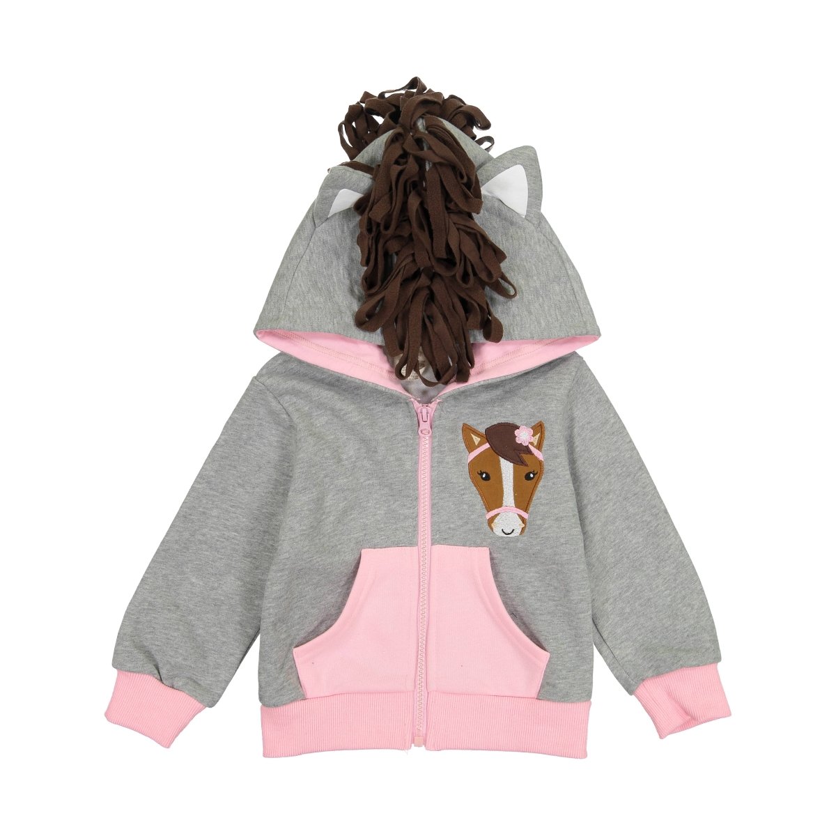 Pink Horse 3D Hoodie Toddler and Kids Western