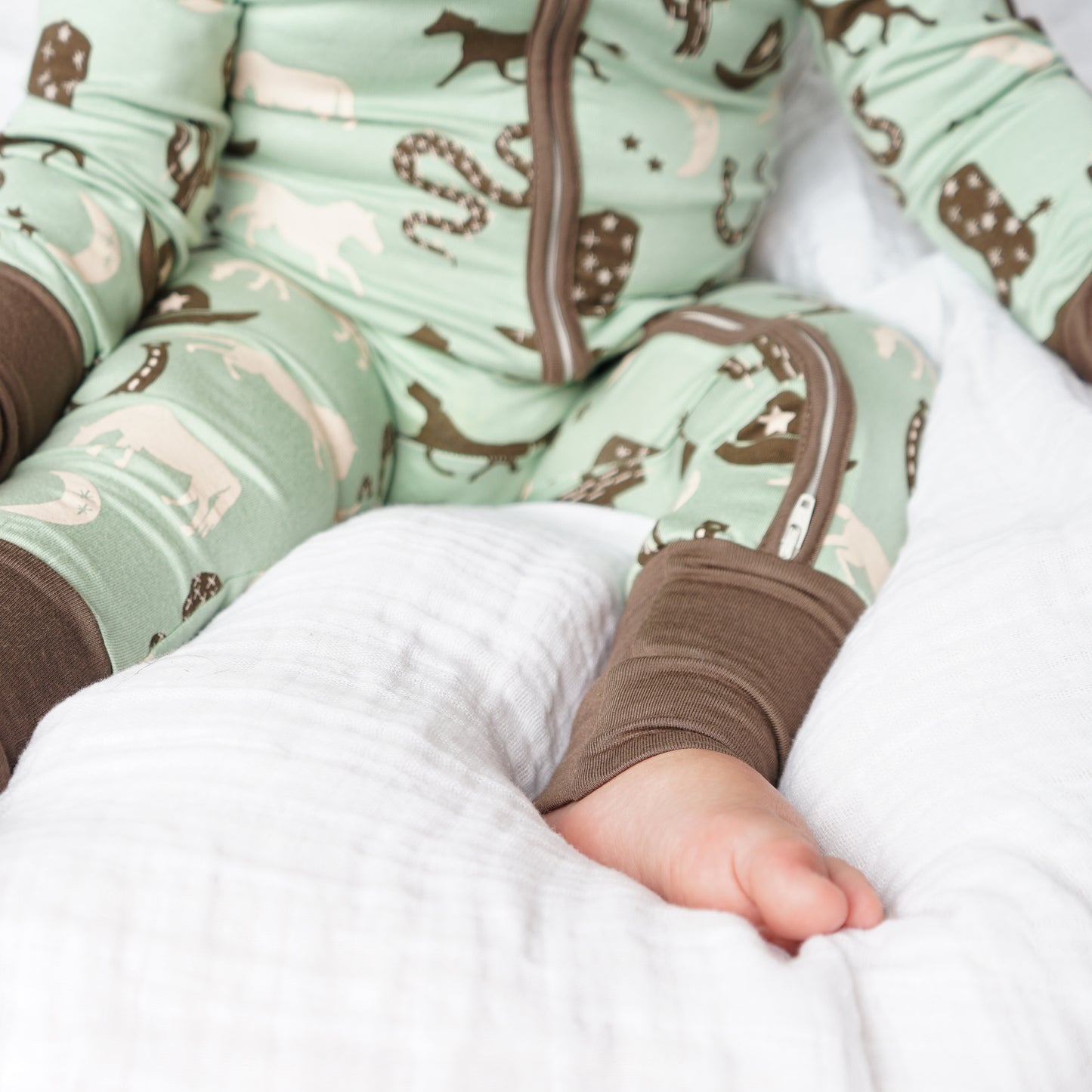 Giddyup Western Bamboo Baby Romper: Western-Styled Comfort for Little Wranglers image 3