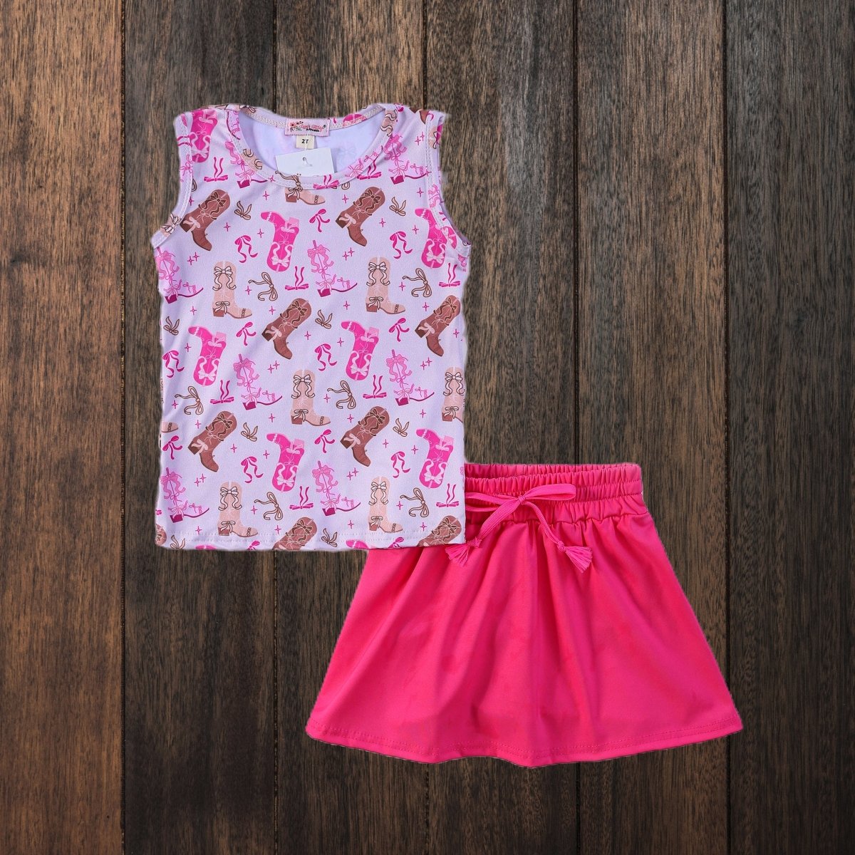 Boots & Bows Girls Skort Set image 3