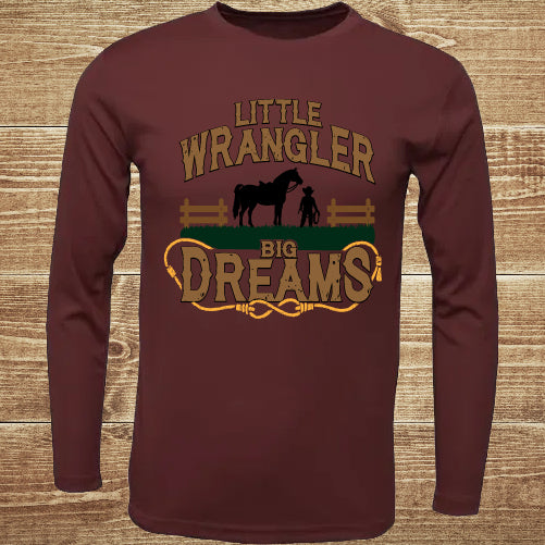 "Little Wrangler, Big Dreams" Long-Sleeved Toddler & Youth T-Shirt image 6