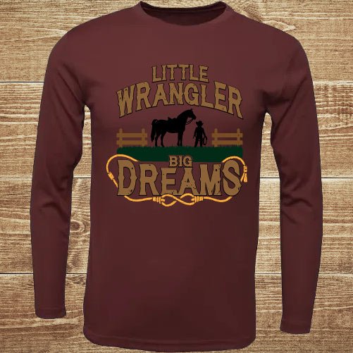 "Little Wrangler, Big Dreams" Long-Sleeved Toddler & Youth T-Shirt image 6