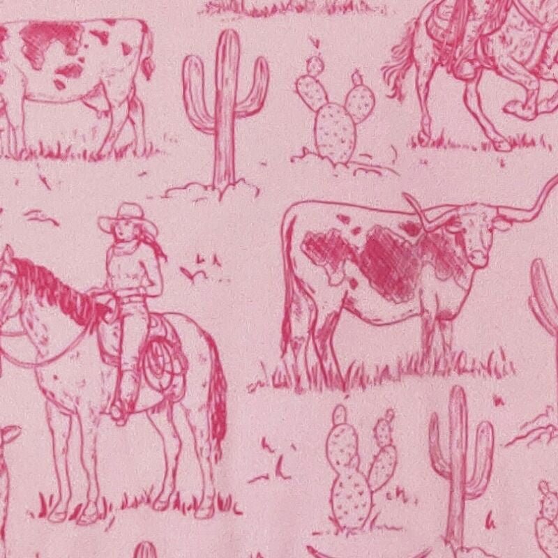 Pink Western Romper