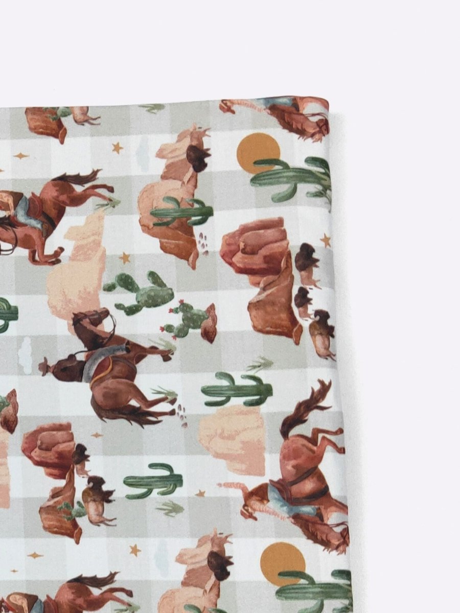 Plaid Western Minky Baby Blanket – Soft and Cozy for Newborns and Toddlers