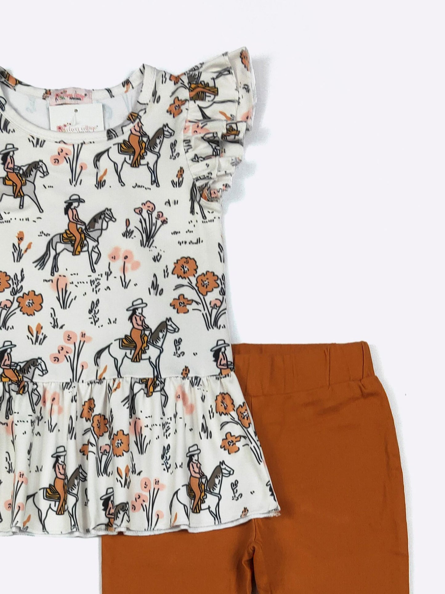 Tawny Cowgirl Girls Boutique Set