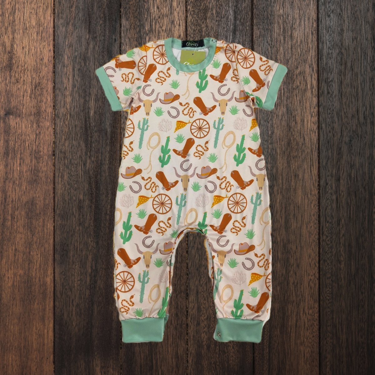 Cowboy Western Baby Romper image 2