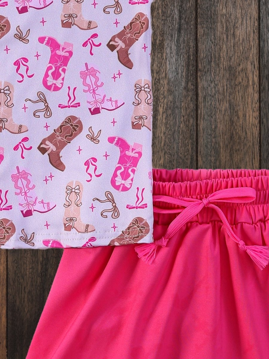 Boots & Bows Girls Skort Set image 2