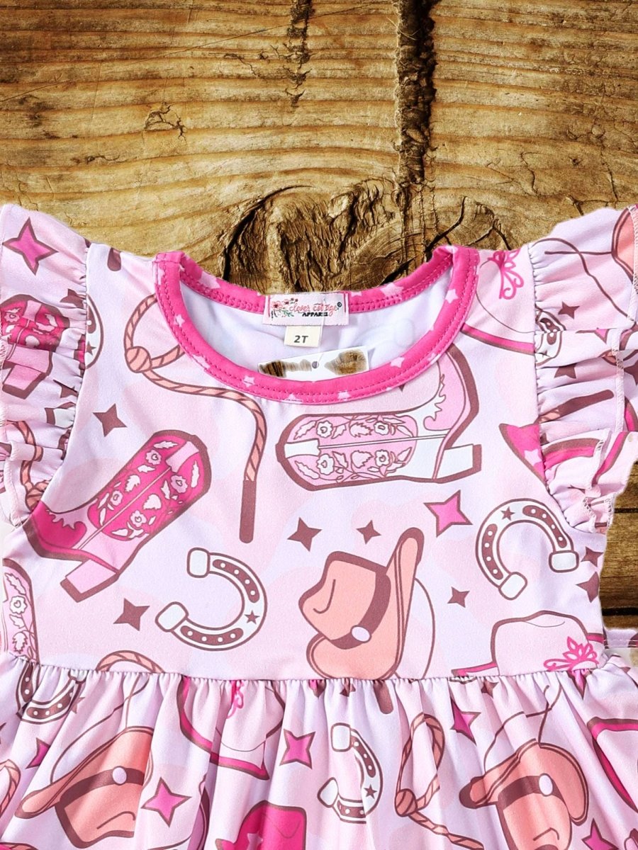 Electric Pink Cowgirl Dress for Girls image 3