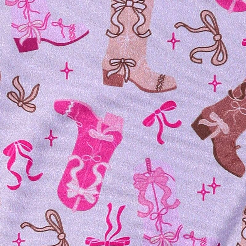Boots & Bows Baby Romper image 3