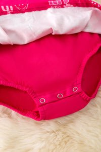 Fuchsia Western Baby Romper & Headband – Snap Closure for Easy Diaper Changes