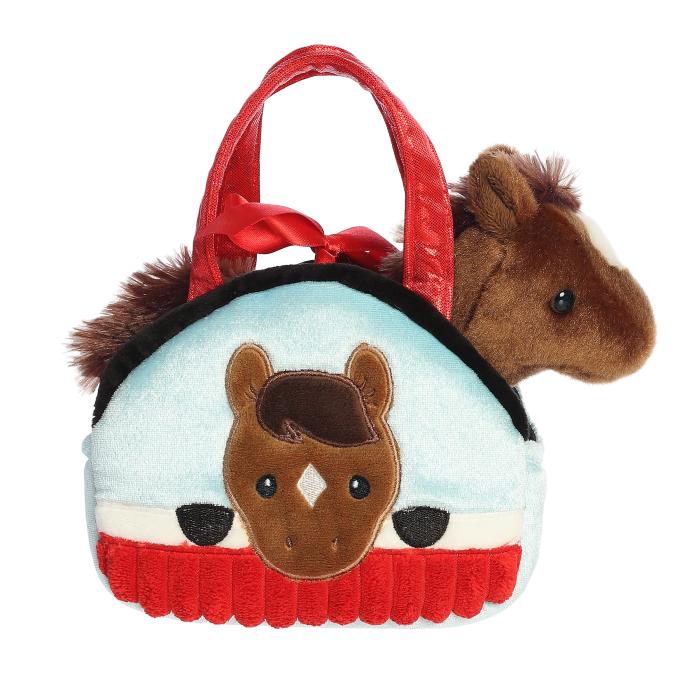 Peek-A-Boo Barn Plush Horse Purse – 7" Western Horse Stuffed Animal