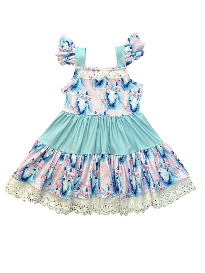 Dreamy Horse Ruffle Dress