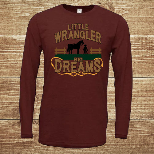 "Little Wrangler, Big Dreams" Long-Sleeved Toddler & Youth T-Shirt image 4