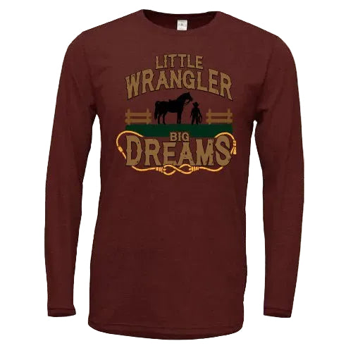 "Little Wrangler, Big Dreams" Long-Sleeved Toddler & Youth T-Shirt image 4