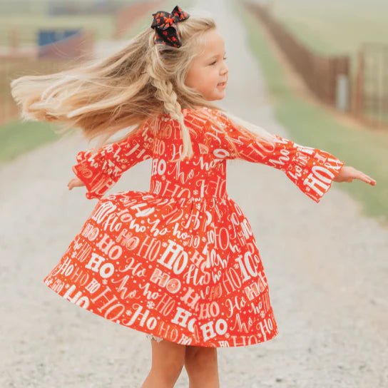 Santa's HoHo Holiday Bell Sleeve Dress image 1
