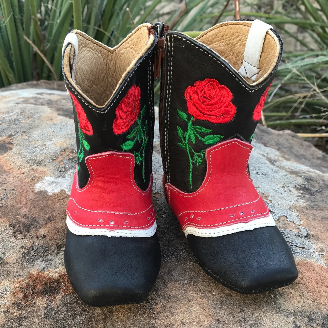 "Ruby Roses" Black Leather Boots image 1