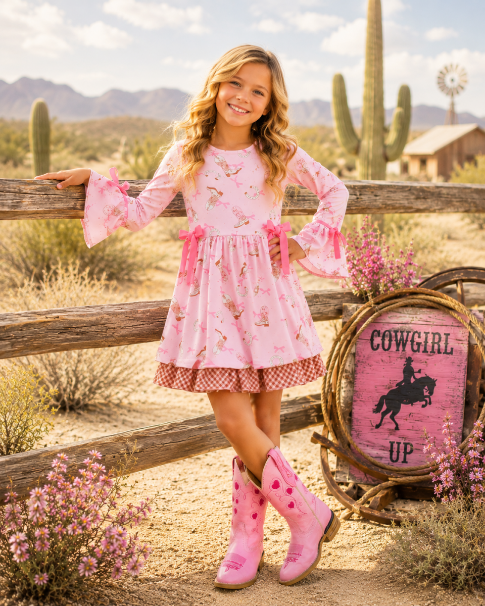 Pink Western Coquette Dress