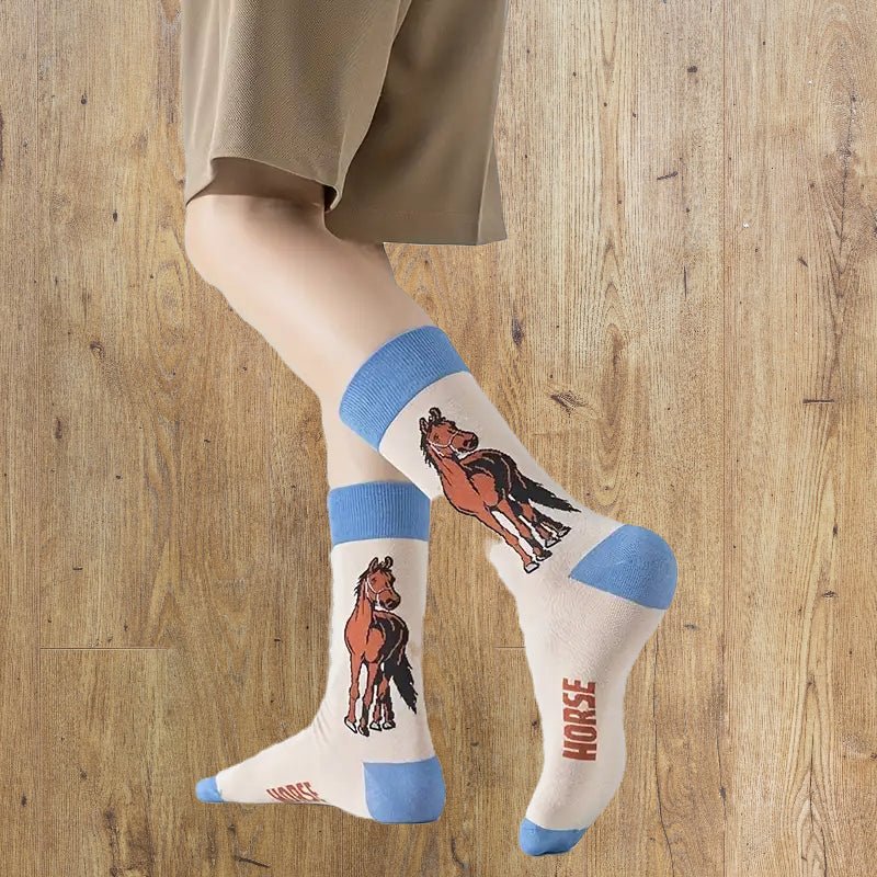 Wild West Adventure Boys' Horse & Cowboy Crew Socks Set image 4