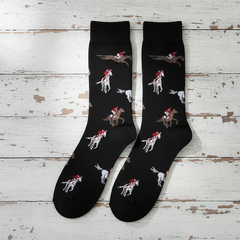Wild West Adventure Boys' Horse & Cowboy Crew Socks Set image 5