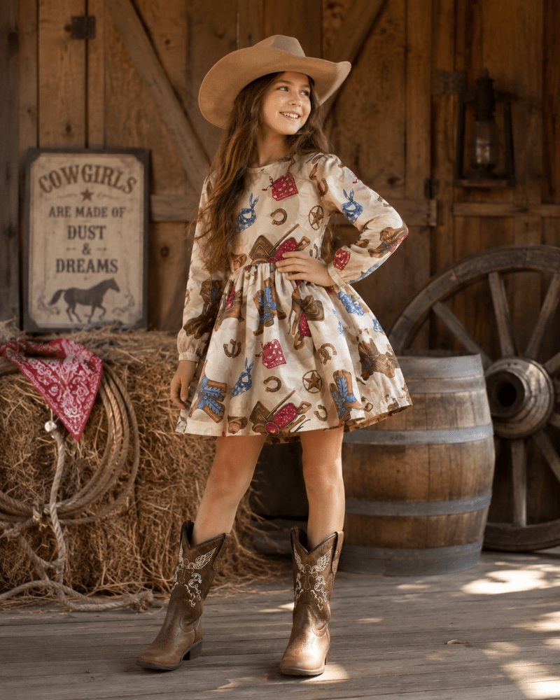 Rodeo Western Dress – Milk Silk Cowgirl & Little Adventures Dress Up