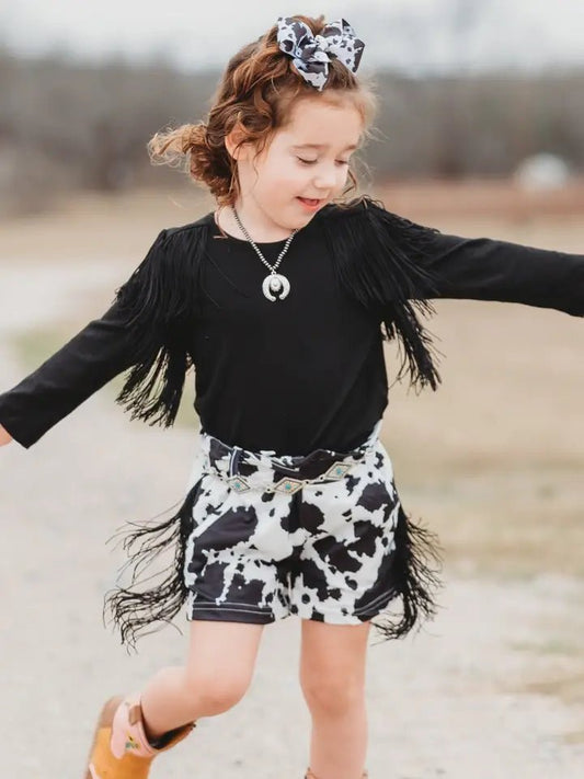 Little Wrangler's Black Fringe Fantasy Long-Sleeve Shirt image 0