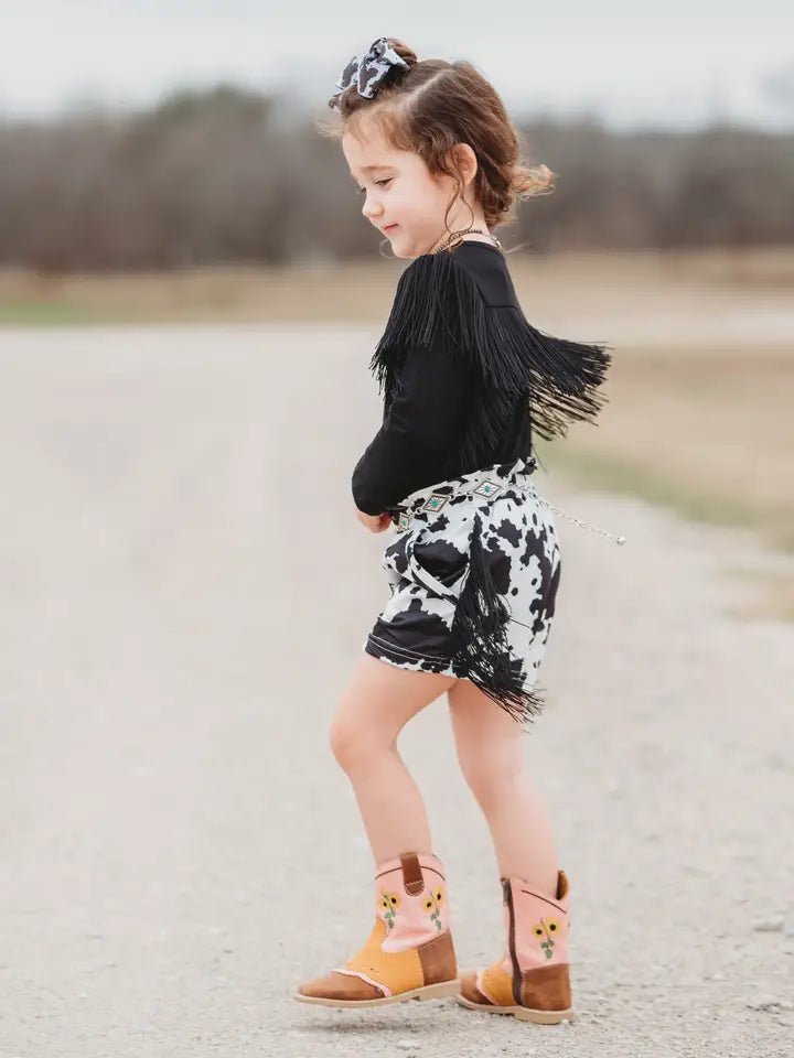Little Wrangler's Black Fringe Fantasy Long-Sleeve Shirt image 1