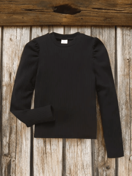 Cowgirl’s Black Cozy Essential Long Sleeve Shirt image 0