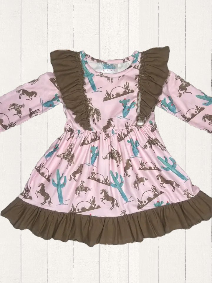 Gettin’ Pink/Brown Ruffle Dress image 0