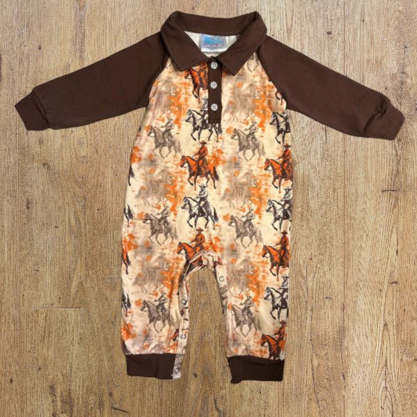 Traveling Cowboy Adventure Romper: Perfect Baby Boy Romper image 2
