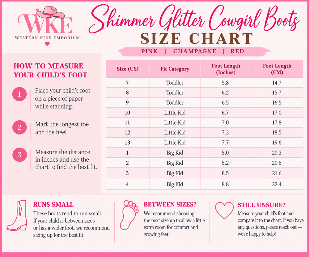 Shimmer Glitter Cowgirl Boots