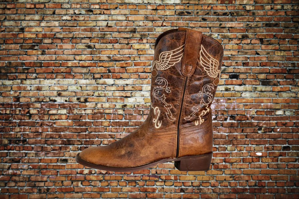 Tuffrider Sequoia Cross & Wing Embroidered Square Toe Western Boots image 5