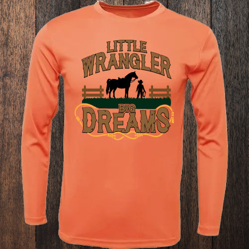 "Little Wrangler, Big Dreams" Long-Sleeved Toddler & Youth T-Shirt image 2