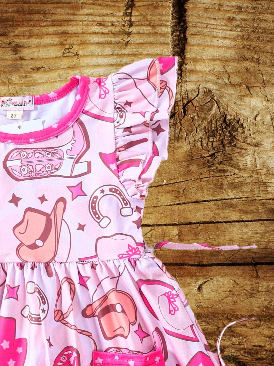 Electric Pink Cowgirl Dress for Girls image 4
