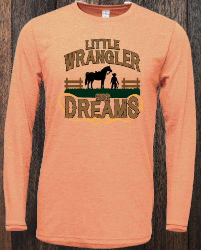 "Little Wrangler, Big Dreams" Long-Sleeved Toddler & Youth T-Shirt image 3