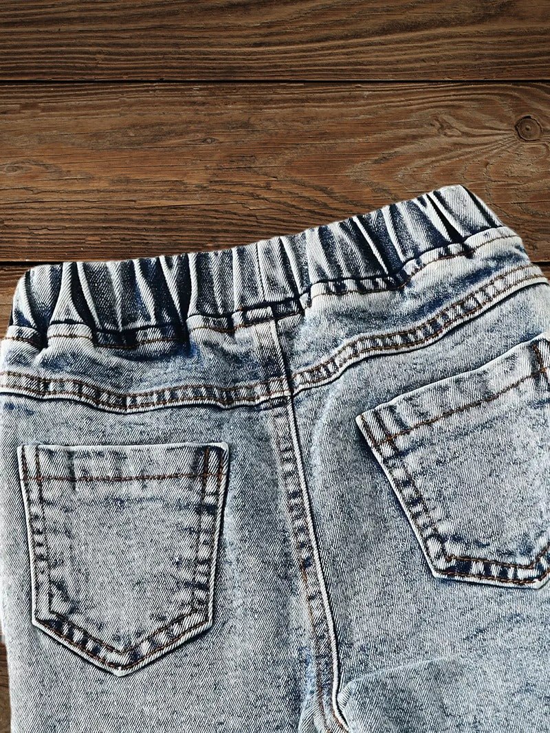Elastic waistband on western jeans for kids