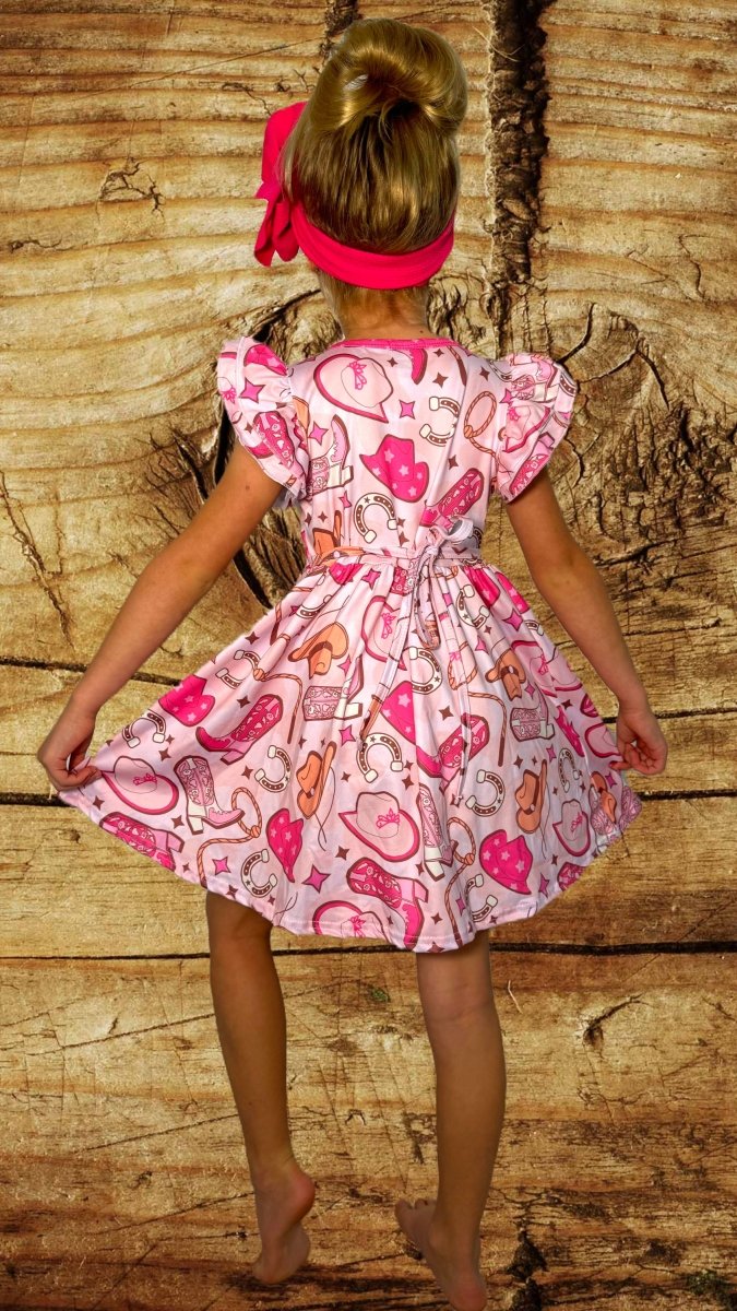 Electric Pink Cowgirl Dress for Girls image 5