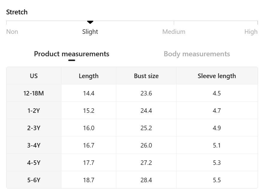Size chart guide for kids western tees, helps choose the best fit for little wranglers.