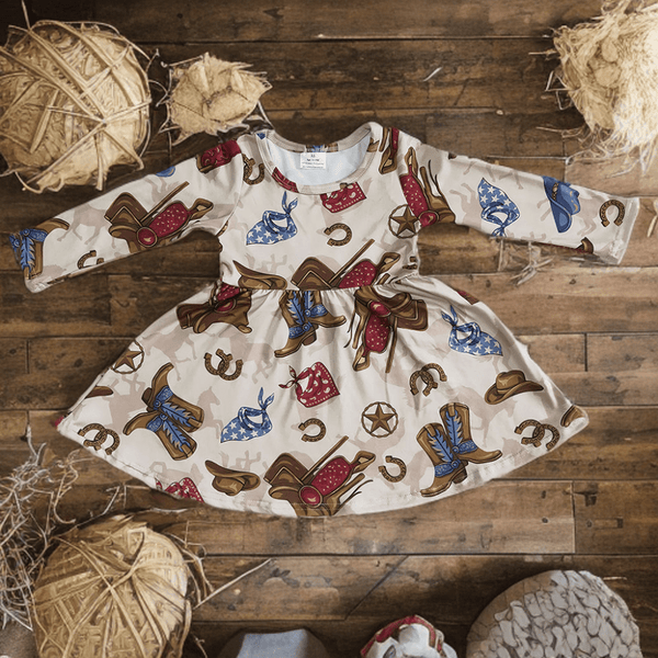 Rodeo Ready Cuties: Little Cowgirl's Western Adventure Dress