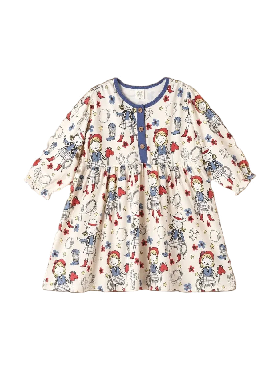 Flatlay of Annie Oakley toddler cowgirl dress