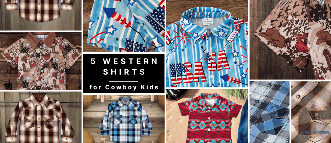 5 Kids Western Shirts in USA
