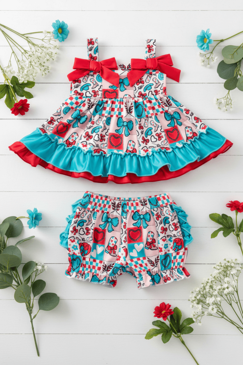 Coquette Western Patchwork Swing Set — Baby & Toddler Girls