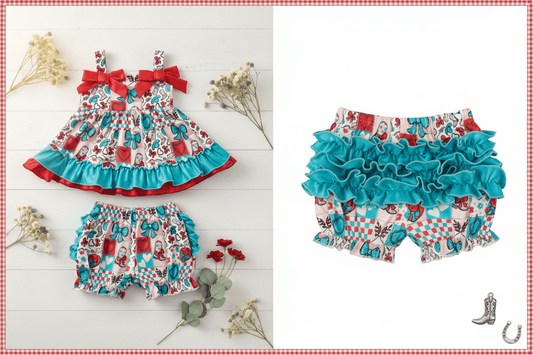 Coquette Western Patchwork Swing Set — Baby & Toddler Girls