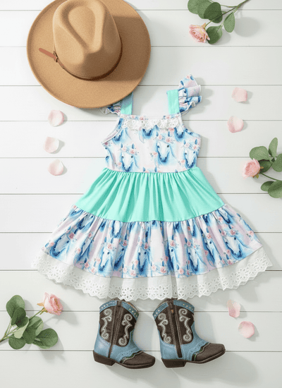 Dreamy Horse Ruffle Dress