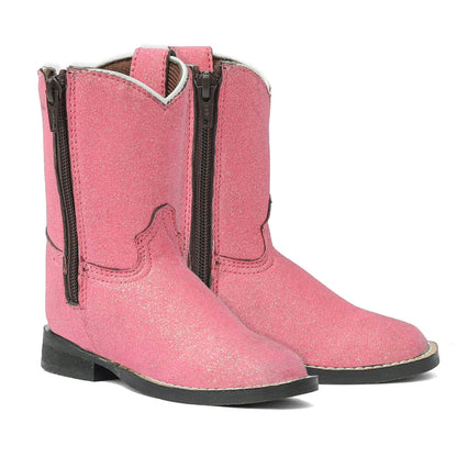 Sparkle Pink Glitter Western Boots – Toddler