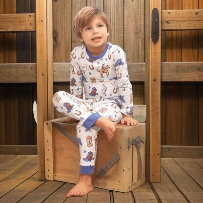Kid's Giddyup Cowboy Western Bamboo Pajamas image 0