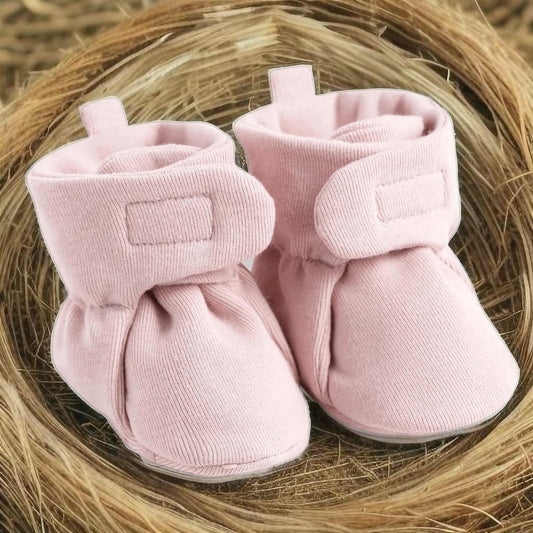 Lil' Cowgirl's Pink Cotton Booties: Soft & Stylish for Your Western Darling image 0
