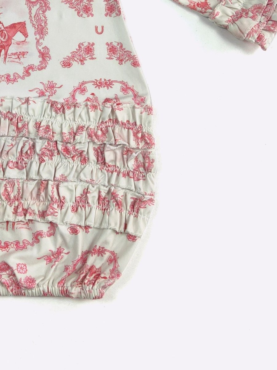 Western Waverly Baby Gown with Matching Headband