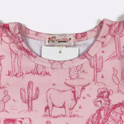 Pink Western Romper