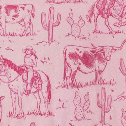 Pink Western Romper