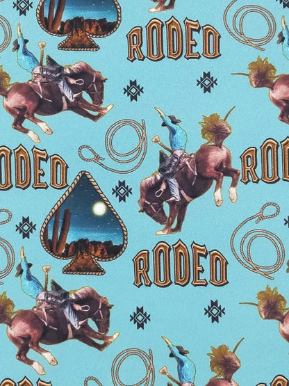Blue Horizon Rodeo Boy Romper | Western Baby Clothes
